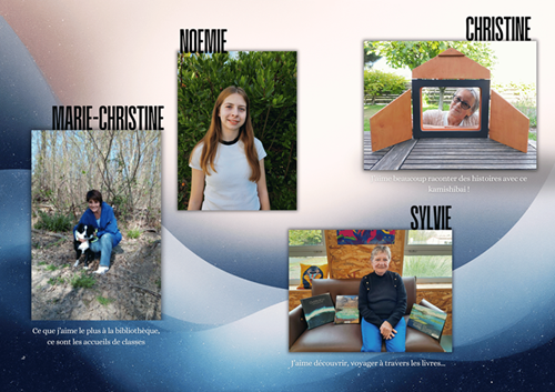 L'équipe bénévole : Marie-Christine, Noémie, Sylvie, Christine