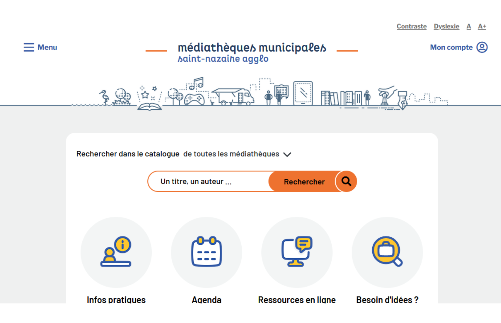 Image figurant la page d'accueil du site des médiathèques de l'agglo