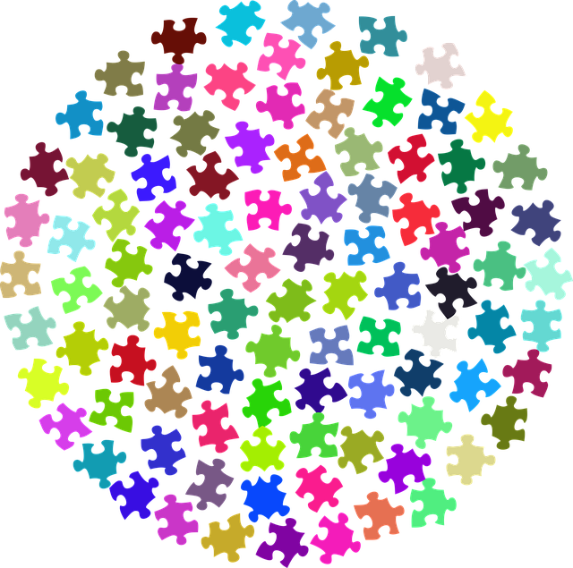 pièces de puzzles de toutes les couleurs