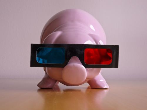 Cochon lunettes 3d