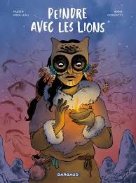 Couverture du livre "Peindre avec les lions "
