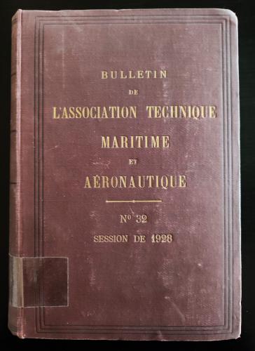 Couverture rouge avec le titre Bulletin de L'association technique maritime